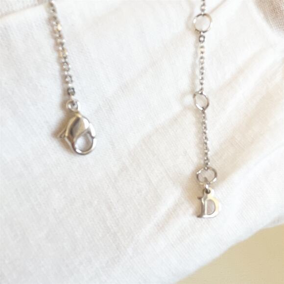 DIOR Metal Rhinestone Pendant and Classic Dior Logo Bracelet - Picture 7 of 13